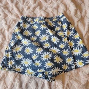 Vintage High Rise Flower Skort
